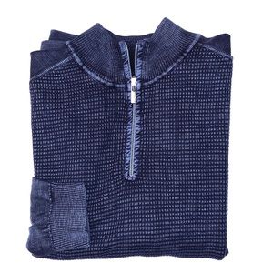 Tommy Bahama Waffle Knit Quarter Zip Sweater